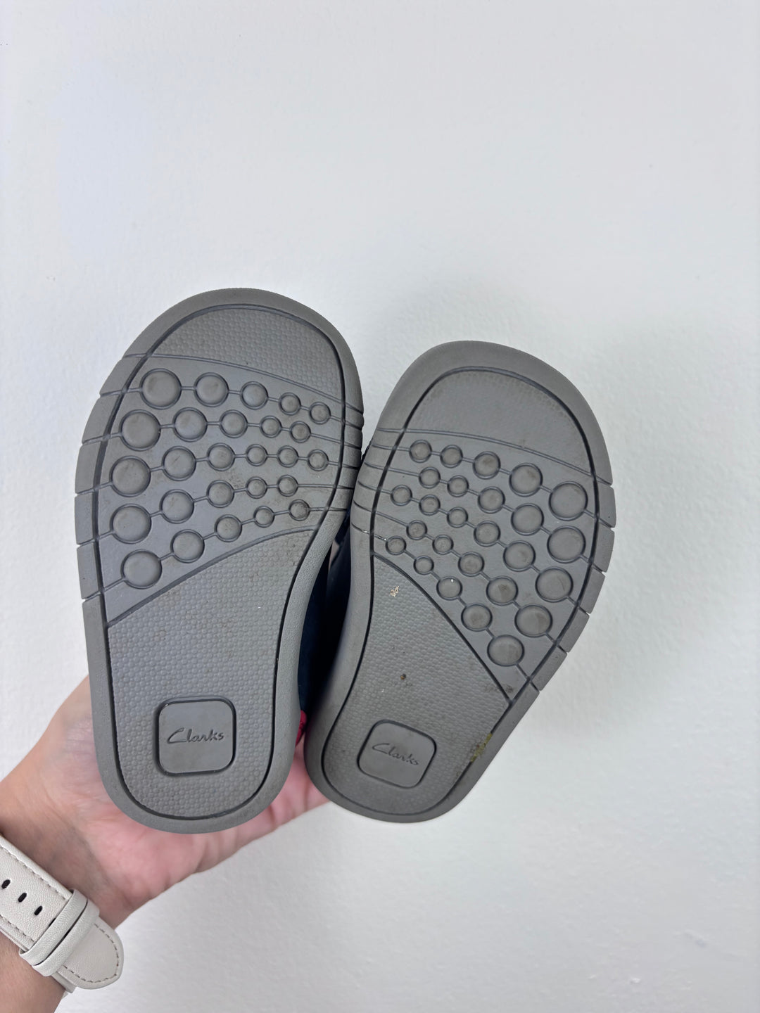 Clarks Navy Red Trainers UK 4 G-Shoes-Second Snuggle Preloved