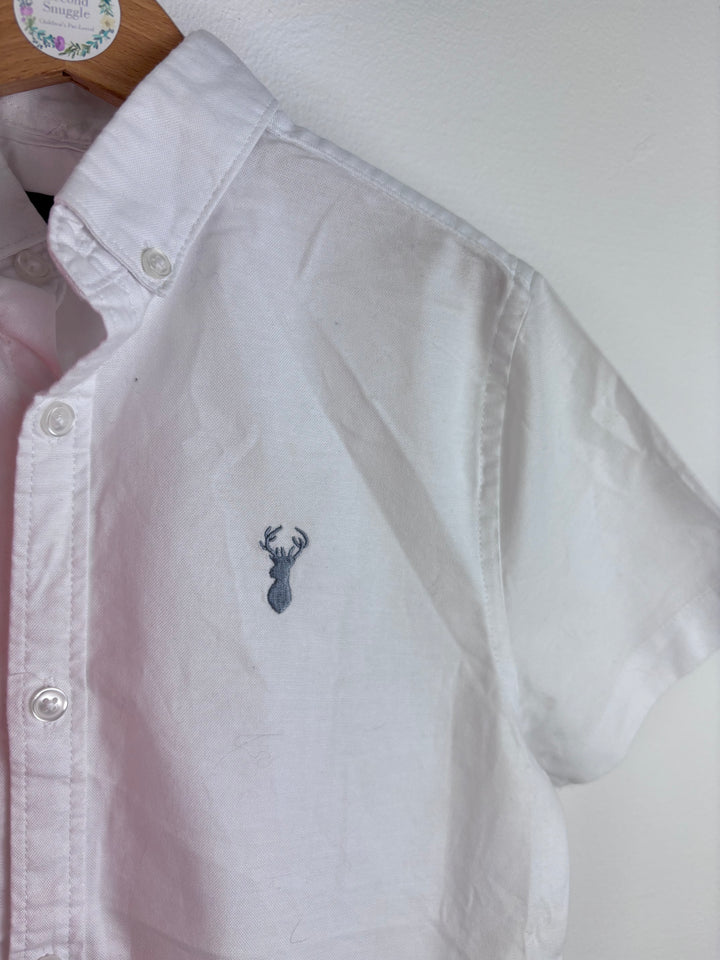 Next Coral and White Short Sleeve Shirt Bundle 8 Years