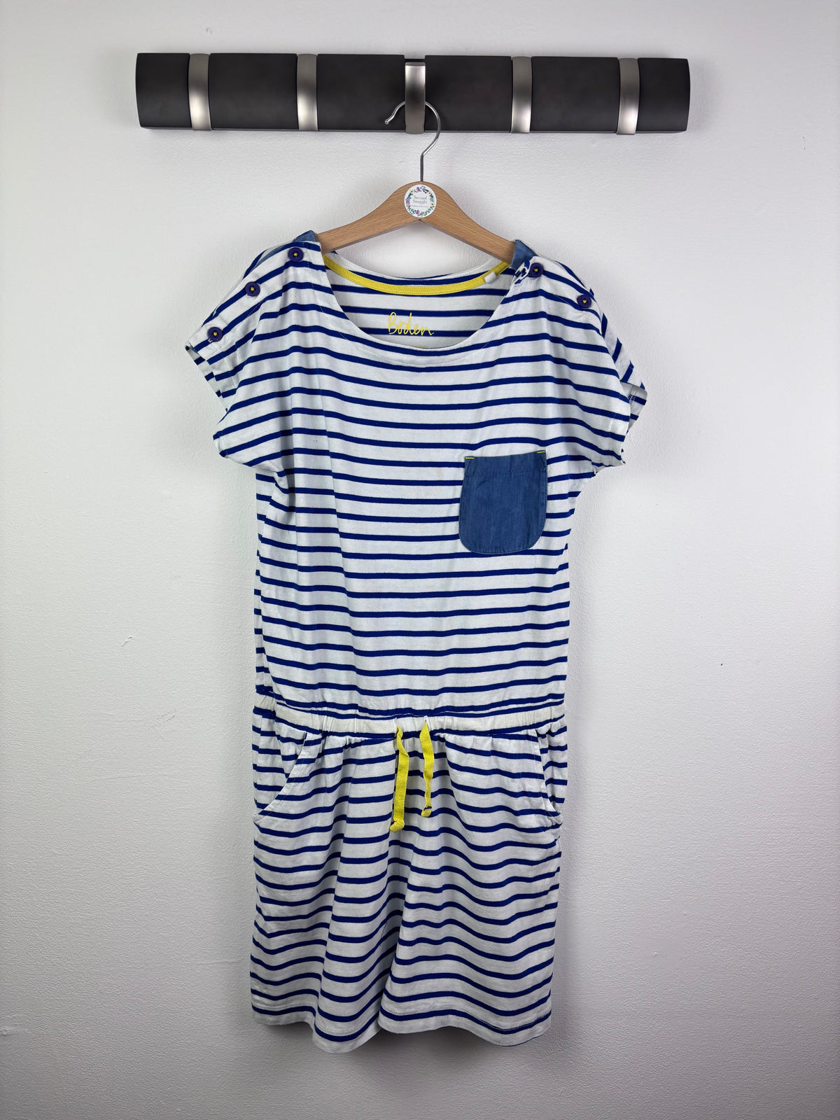 Boden Blue Stripe Jersey Dress 11-12 Years-Dresses-Second Snuggle Preloved