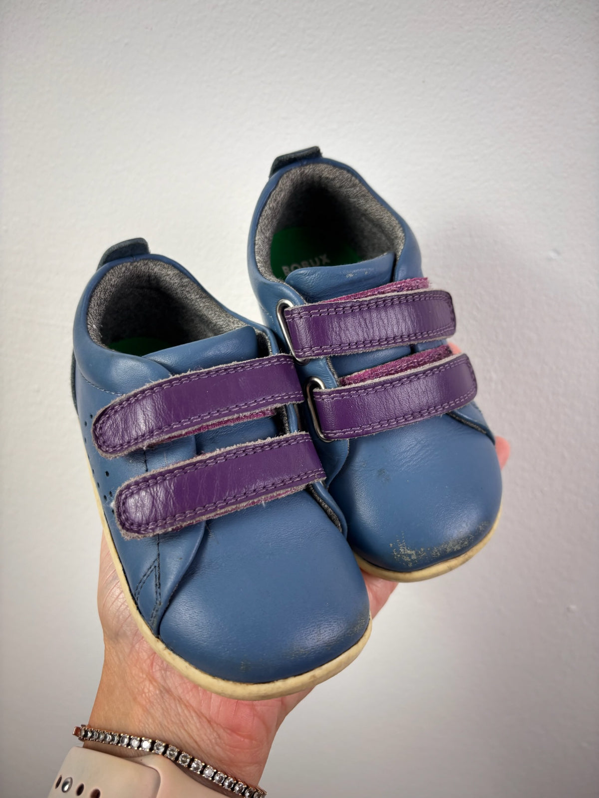 Bobux x Bloom Blue Purple Leather Shoes EU 21 UK 4.5-Shoes-Second Snuggle Preloved