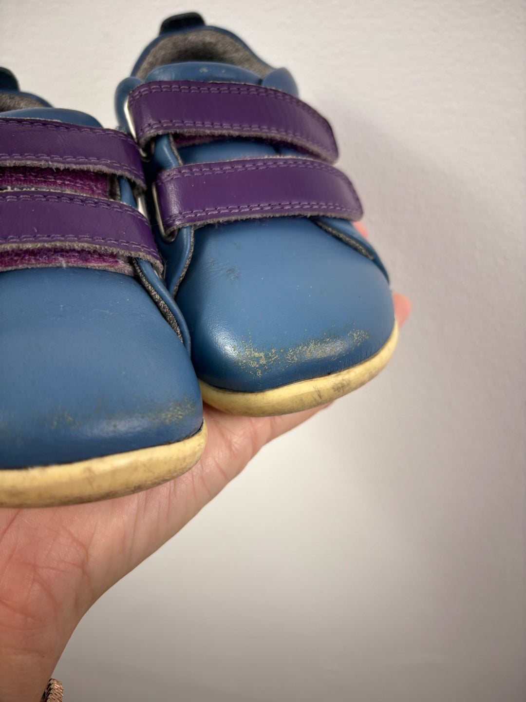 Bobux x Bloom Blue Purple Leather Shoes EU 21 UK 4.5-Shoes-Second Snuggle Preloved