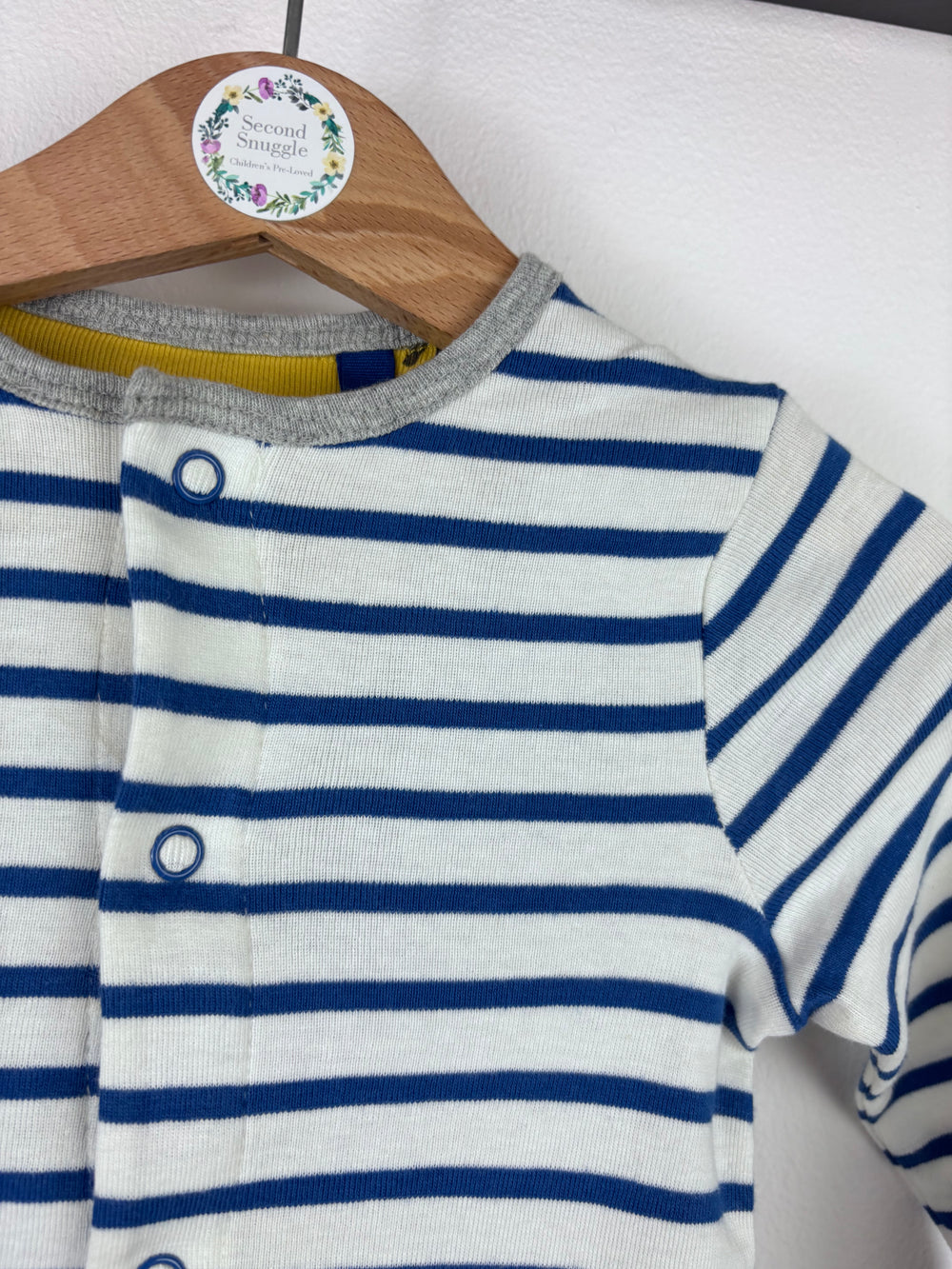 Boden Blue Stripe Sleepsuit Various Sizes-Rompers-Second Snuggle Preloved