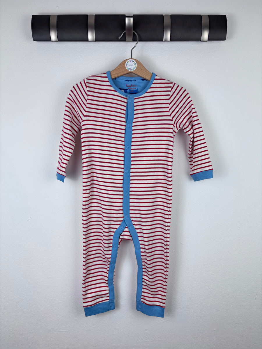 Boden Red Stripe Sleepsuit 12-18 Months-Rompers-Second Snuggle Preloved