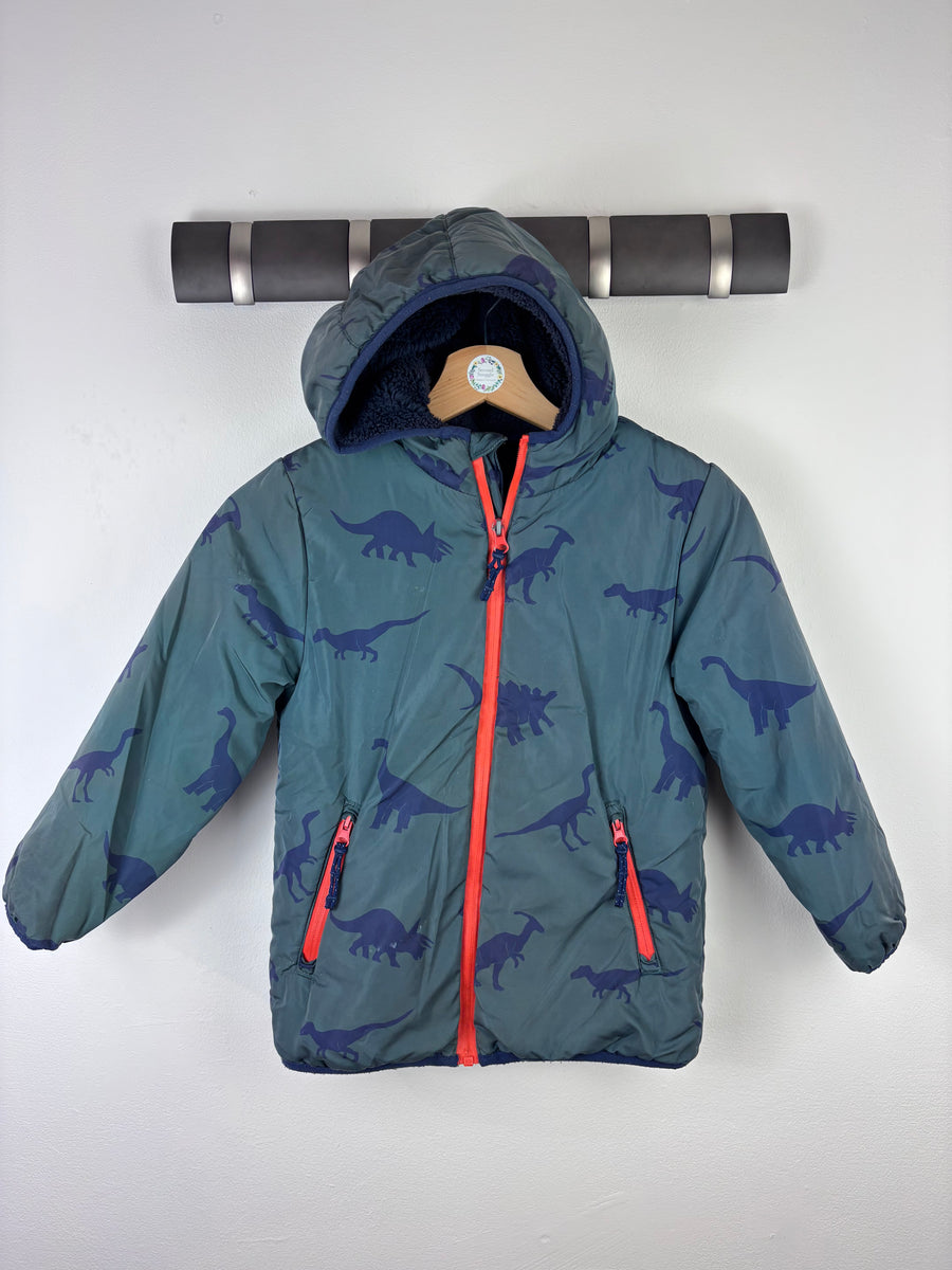Boden Dinosaur Print Puffer Coat 6-7 Years-Coats-Second Snuggle Preloved