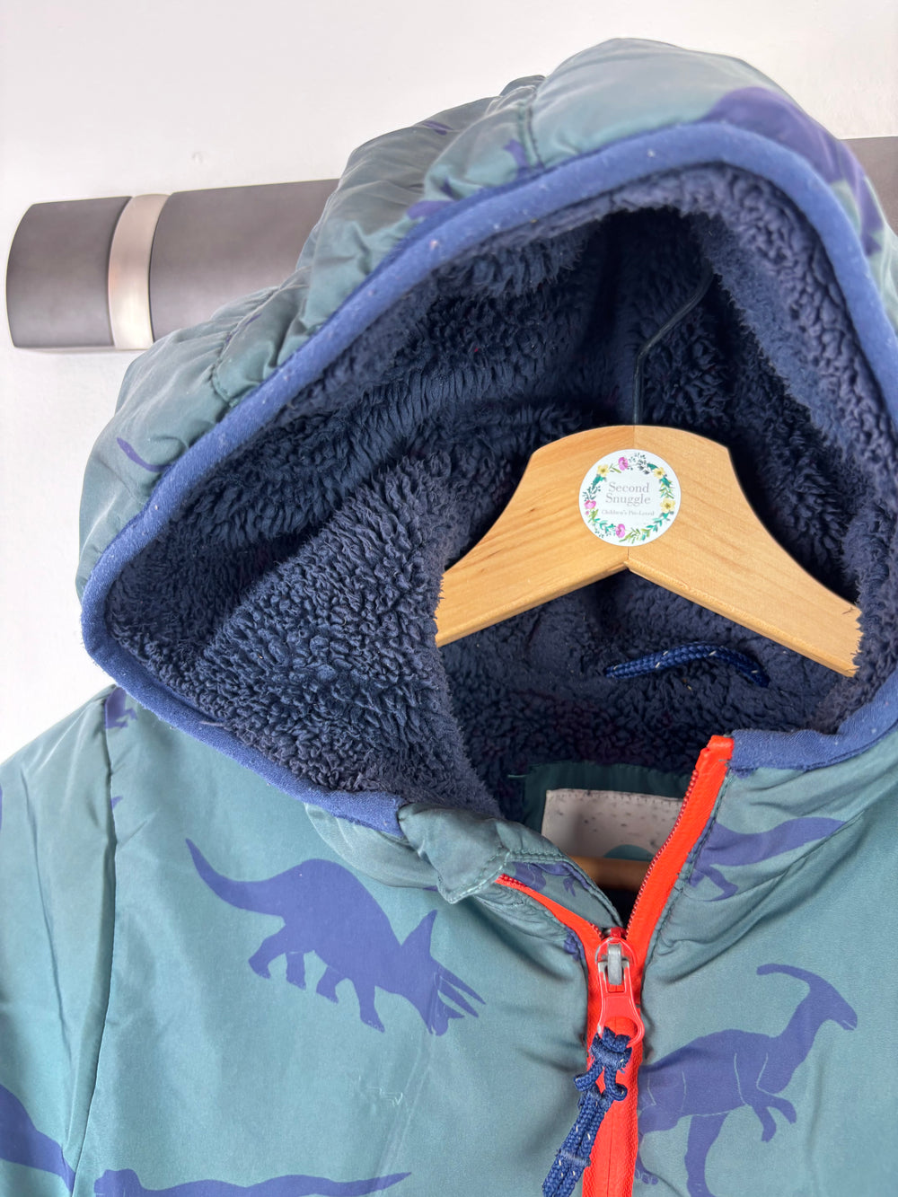 Boden Dinosaur Print Puffer Coat 6-7 Years-Coats-Second Snuggle Preloved