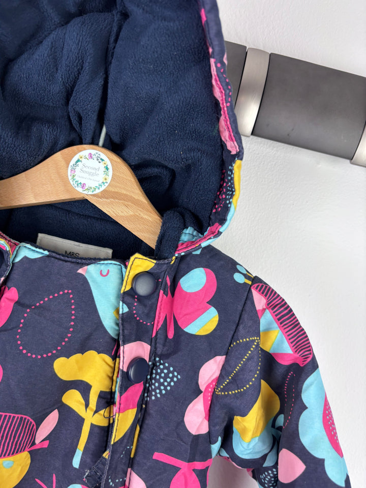 M&S Colourful Padded Pramsuit 3-6 Months-Snow Suits-Second Snuggle Preloved