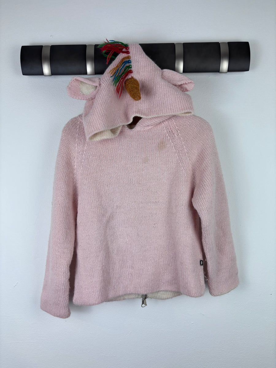 Oeuf Alpaca Unicorn Knit Hoodie 4 Years-Hoodies-Second Snuggle Preloved