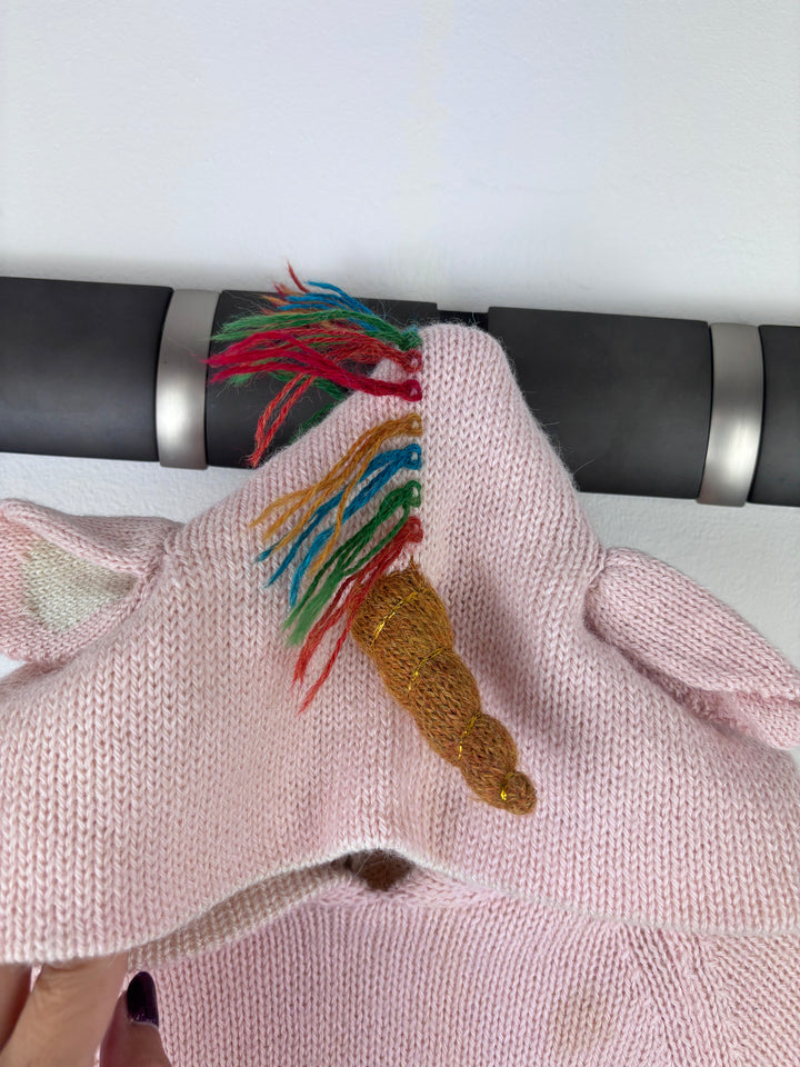 Oeuf Alpaca Unicorn Knit Hoodie 4 Years-Hoodies-Second Snuggle Preloved