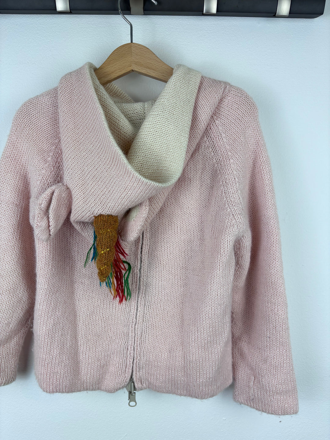 Oeuf Alpaca Unicorn Knit Hoodie 4 Years-Hoodies-Second Snuggle Preloved
