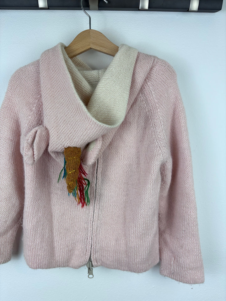Oeuf Alpaca Unicorn Knit Hoodie 4 Years-Hoodies-Second Snuggle Preloved