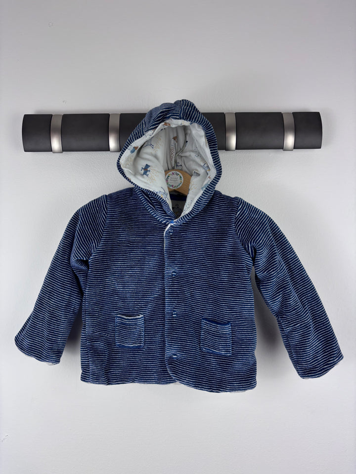 M&S Blue Hooded Jacket 9-12 Months-Jackets-Second Snuggle Preloved