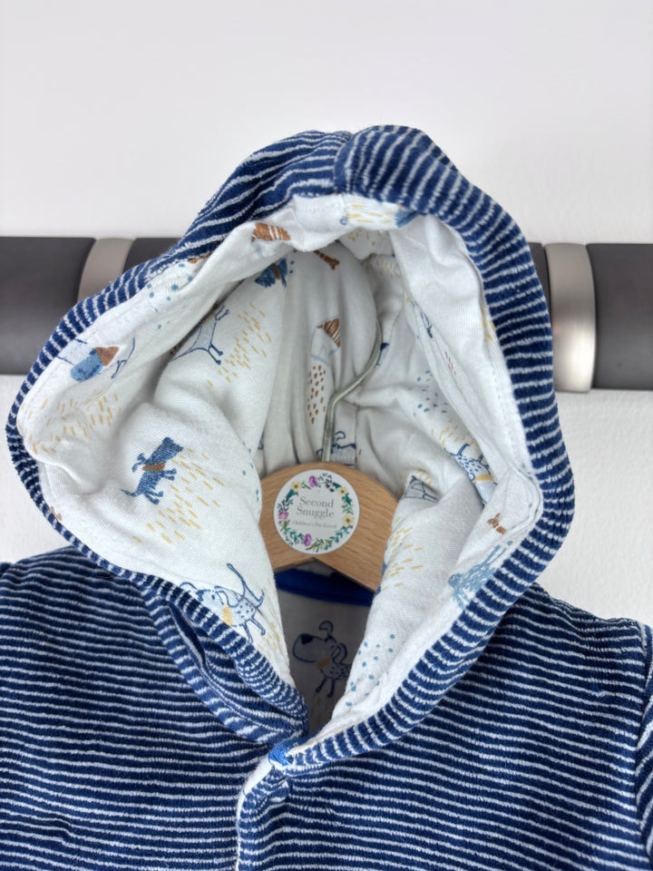 M&S Blue Hooded Jacket 9-12 Months-Jackets-Second Snuggle Preloved