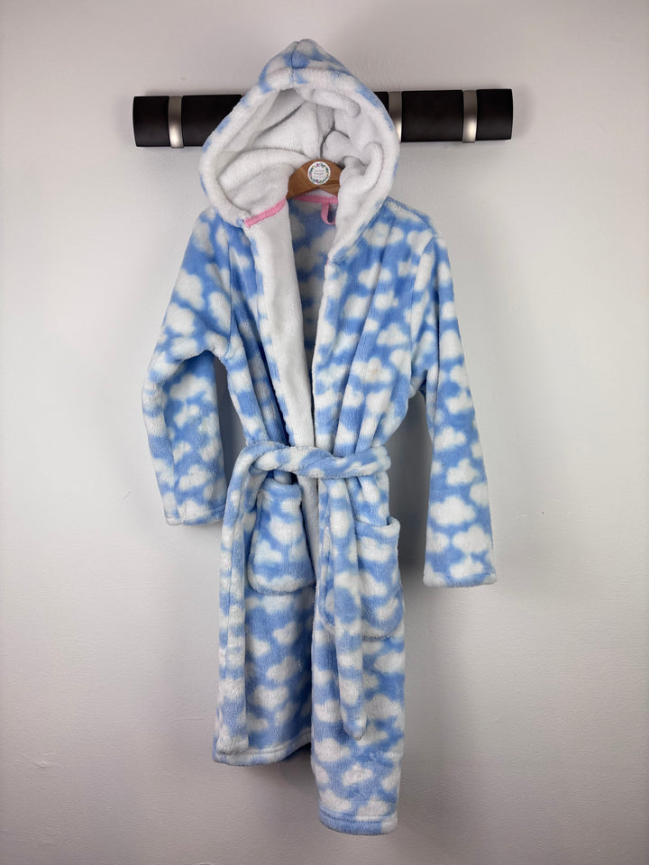 M&S Cloud Print Dressing Gown 7-8 Years-Dressing Gown-Second Snuggle Preloved