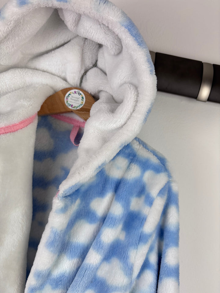 M&S Cloud Print Dressing Gown 7-8 Years-Dressing Gown-Second Snuggle Preloved