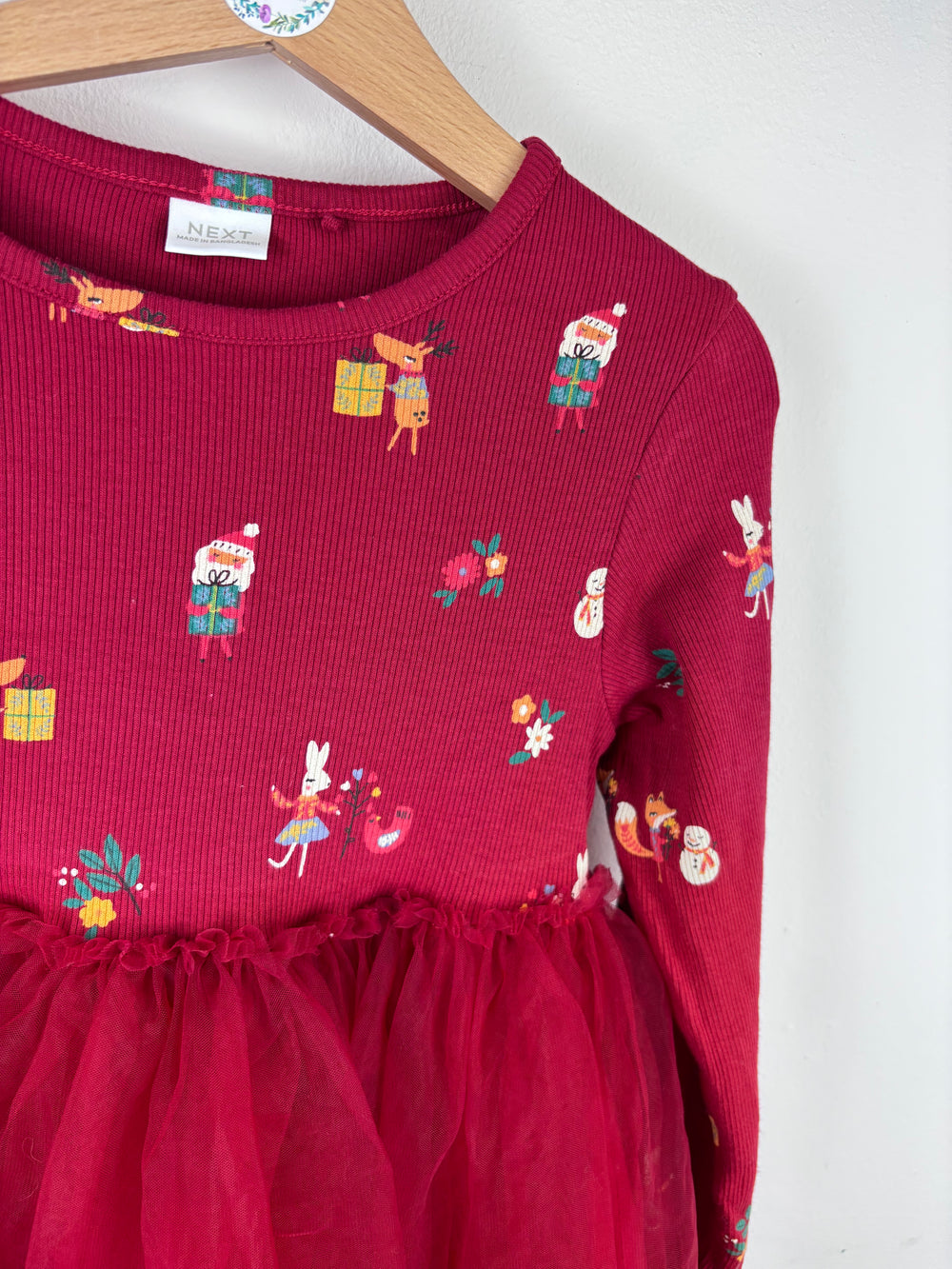 Next Red Christmas Dress 4-5 Years-Dresses-Second Snuggle Preloved