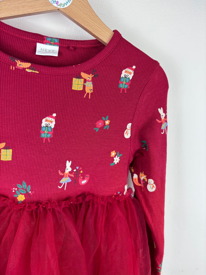 Next Red Christmas Dress 4-5 Years-Dresses-Second Snuggle Preloved