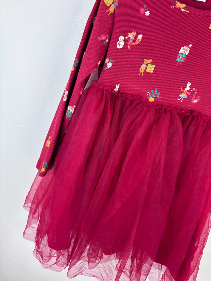 Next Red Christmas Dress 4-5 Years-Dresses-Second Snuggle Preloved