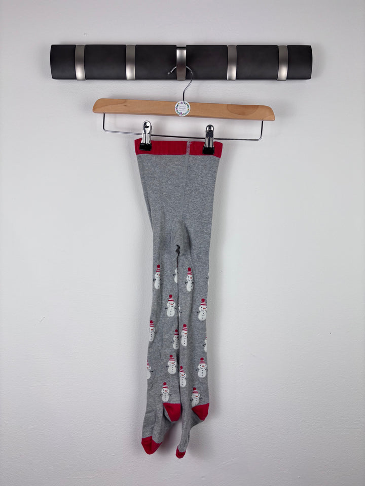 Next Snowman Tights 5-6 Years-Tights & Socks-Second Snuggle Preloved