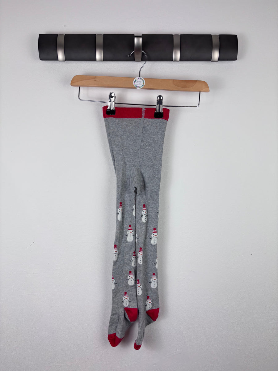 Next Snowman Tights 5-6 Years-Tights & Socks-Second Snuggle Preloved