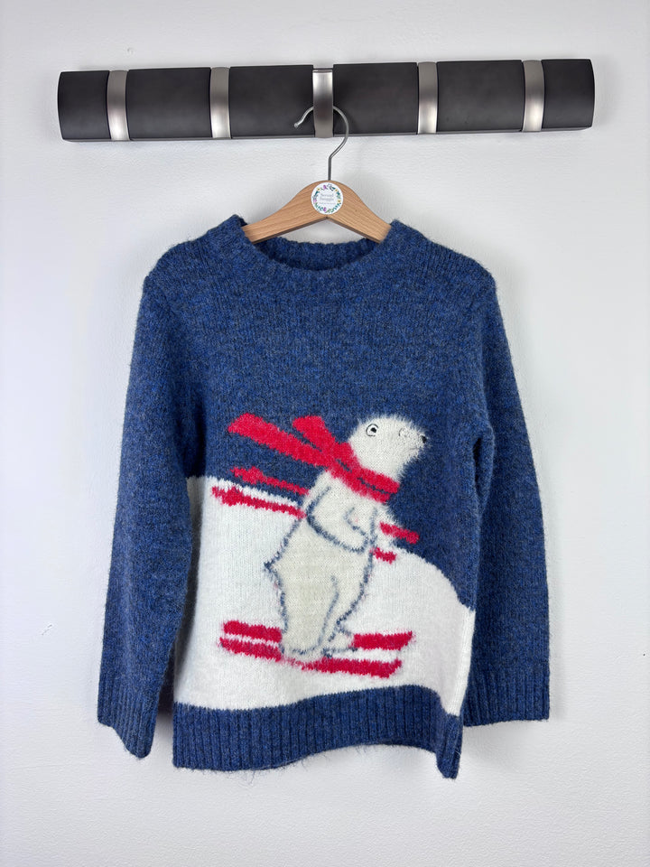 John Lewis Polar Bear Christmas Jumper 6 Years-Jumpers-Second Snuggle Preloved