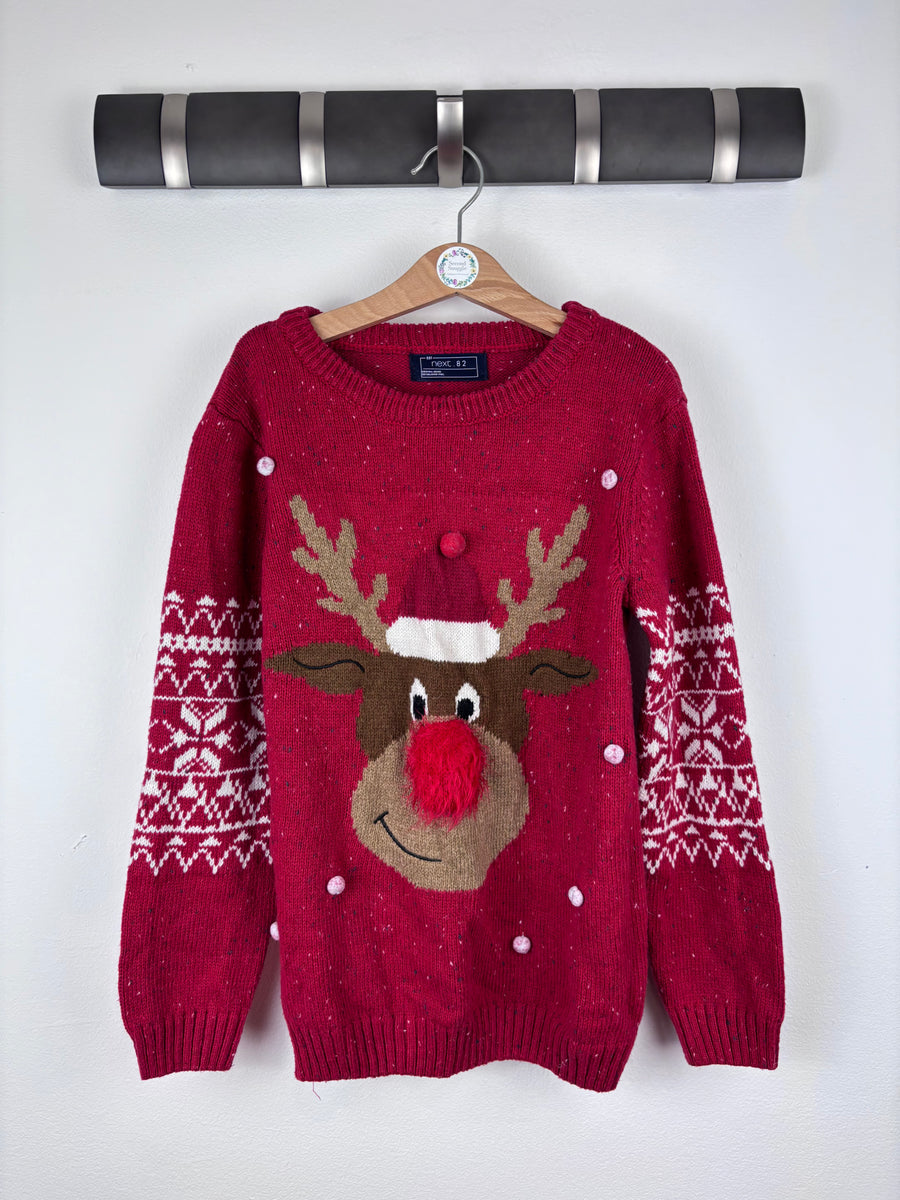 Next Reindeer Christmas Jumper 4 Years-Jumpers-Second Snuggle Preloved