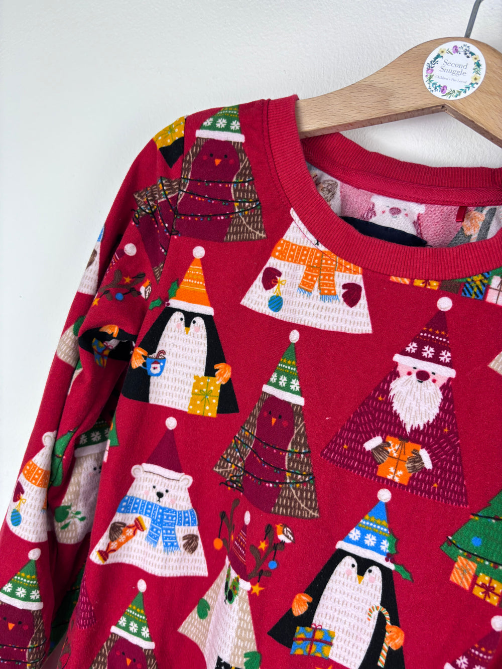 Next Christmas Print Pyjamas 9 Years-Night Wear-Second Snuggle Preloved