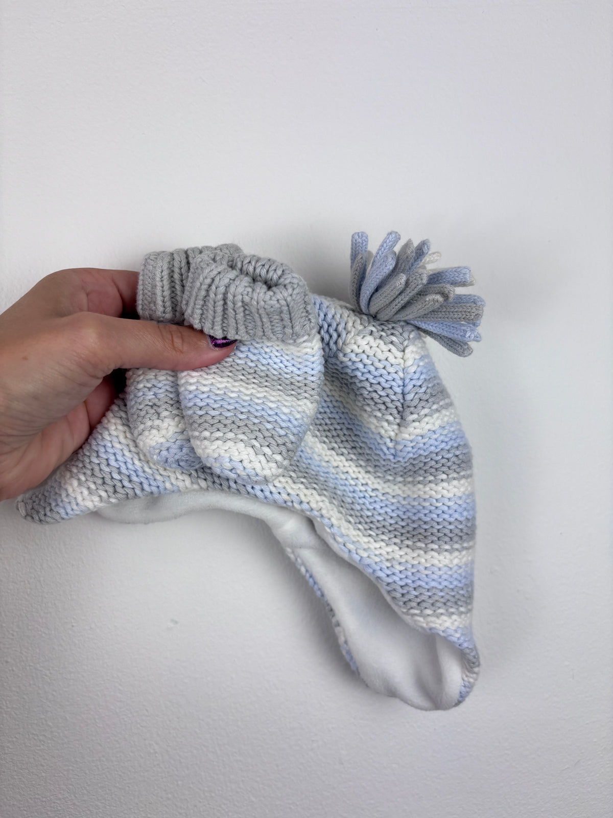 Next Knitted Hat And Mittens 0-3 Months-Hats-Second Snuggle Preloved