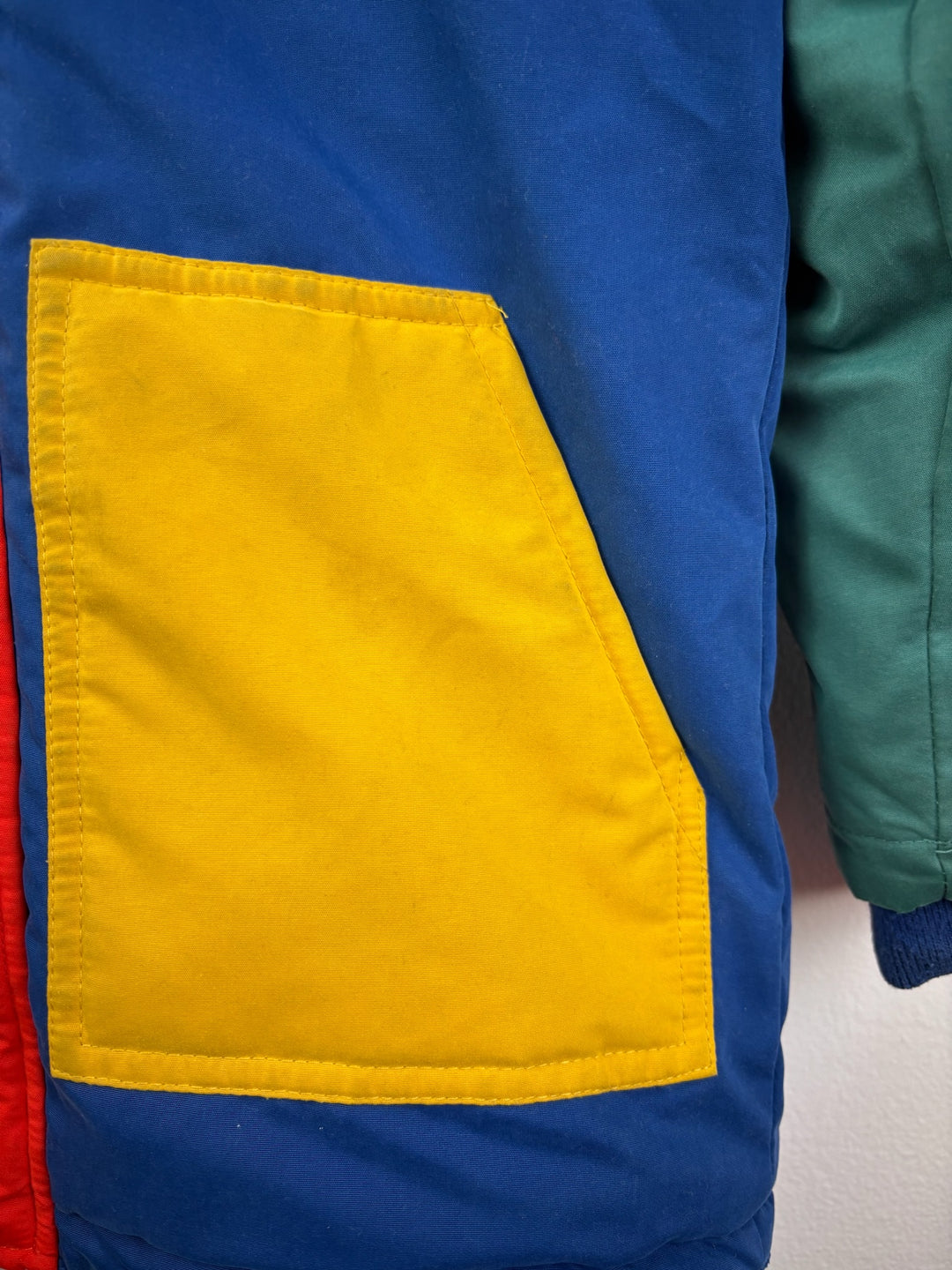 Next Colour Block Borg Lined Winter Coat 4-5 Years-Coats-Second Snuggle Preloved
