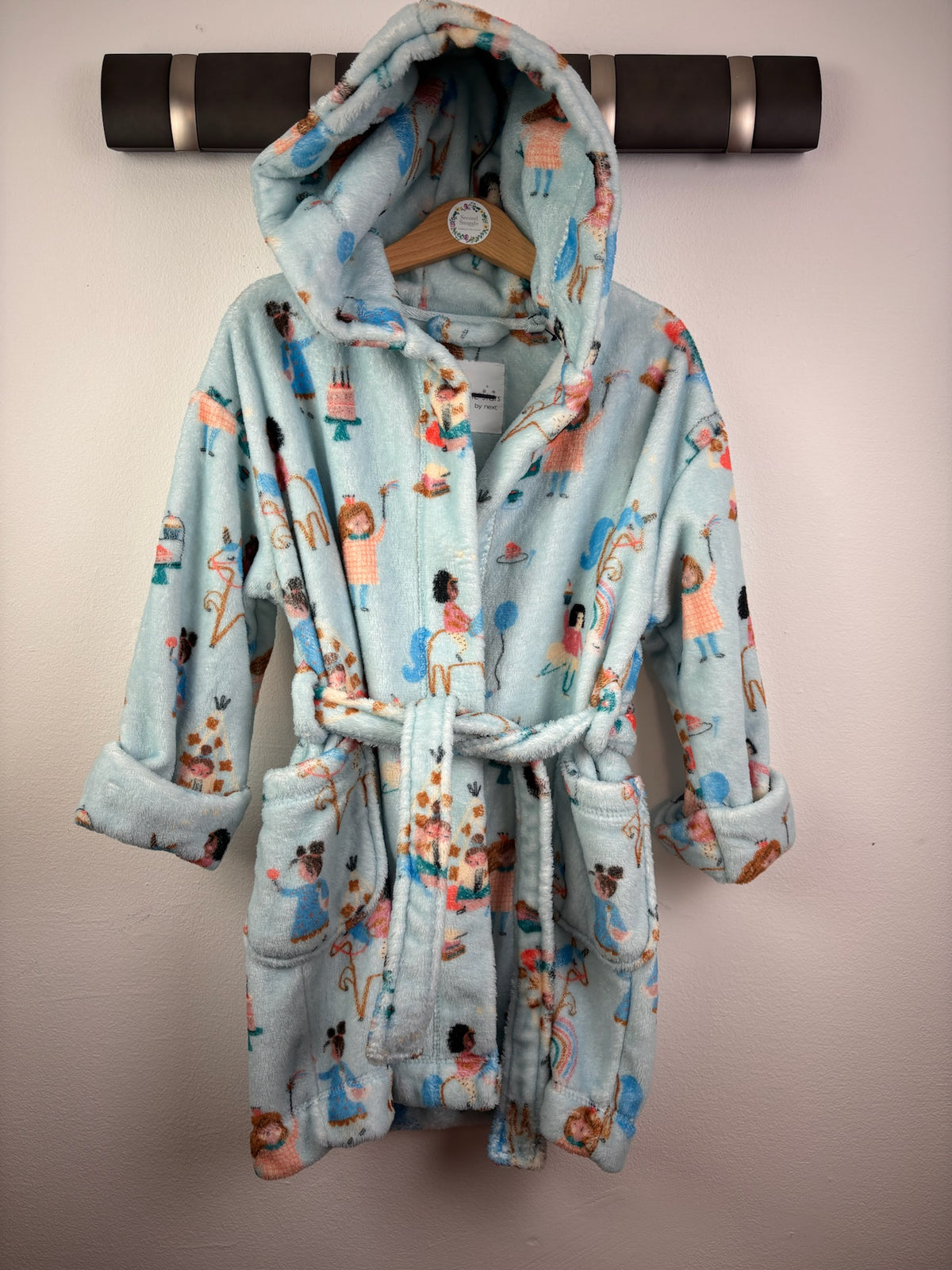 Next Blue Character Hooded Dressing Gown 3-4 Years-Dressing Gown-Second Snuggle Preloved