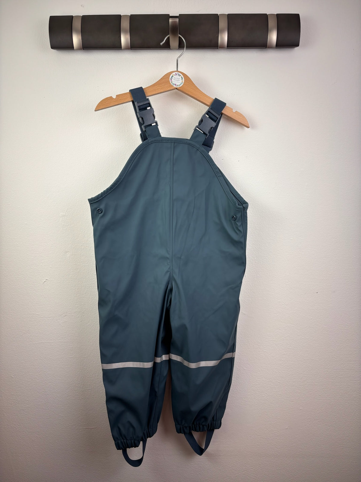 Lupilu Navy Waterproof Rain Dungarees 12-24 Months-Dungarees-Second Snuggle Preloved