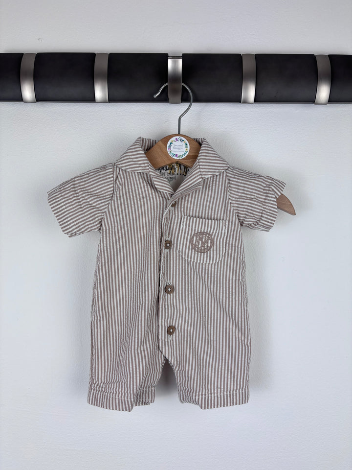 Fred & Flo Stripe Romper Newborn-Rompers-Second Snuggle Preloved
