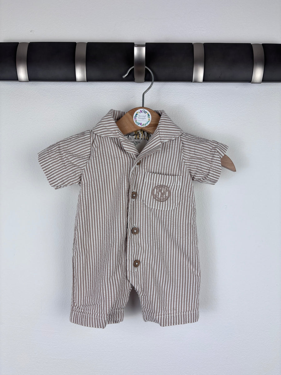 Fred & Flo Stripe Romper Newborn-Rompers-Second Snuggle Preloved