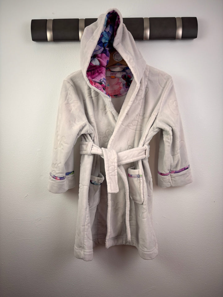 Ted Baker White Floral Hooded Dressing Gown 2-3 Years-Dressing Gown-Second Snuggle Preloved