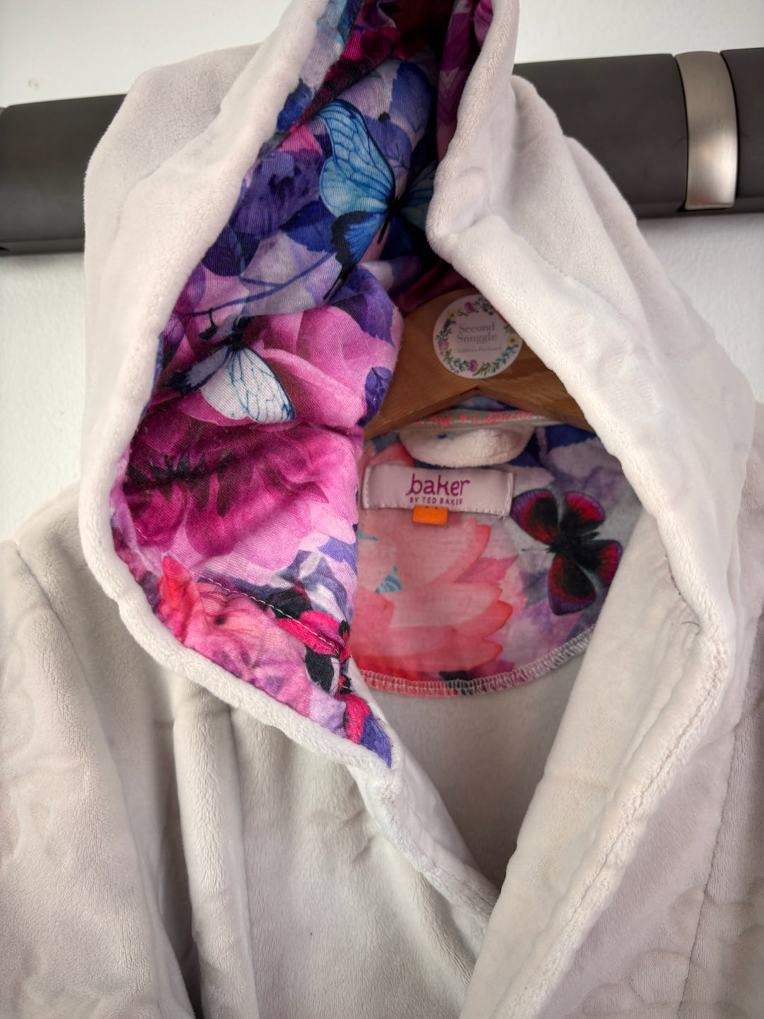 Ted Baker White Floral Hooded Dressing Gown 2-3 Years-Dressing Gown-Second Snuggle Preloved