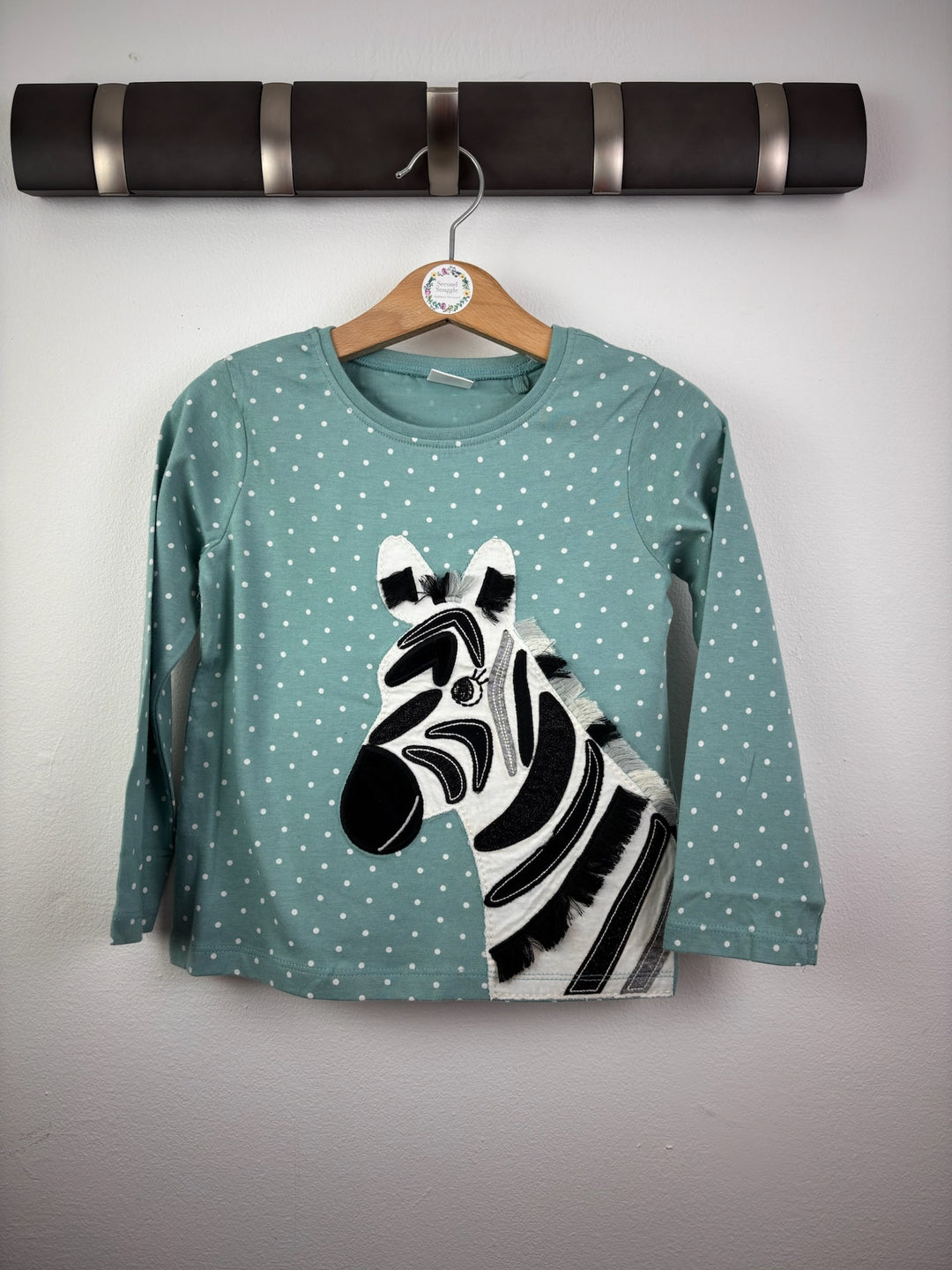 Next Green Zebra Appliqué Long Sleeve Top 2-3 Years