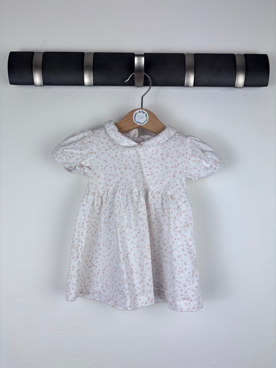 The Little White Company White Floral Dress 0-3 Months-Dresses-Second Snuggle Preloved
