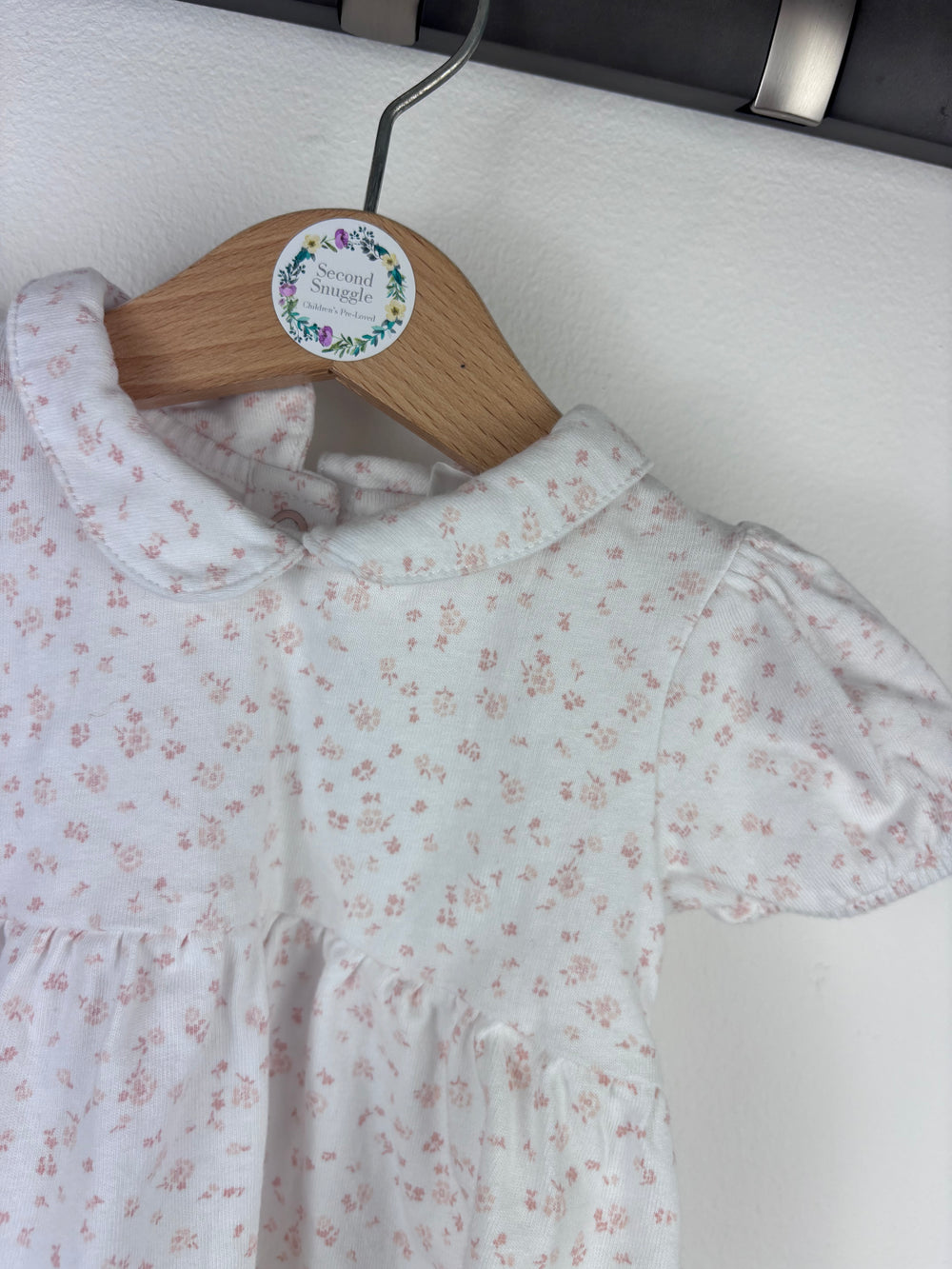 The Little White Company White Floral Dress 0-3 Months-Dresses-Second Snuggle Preloved