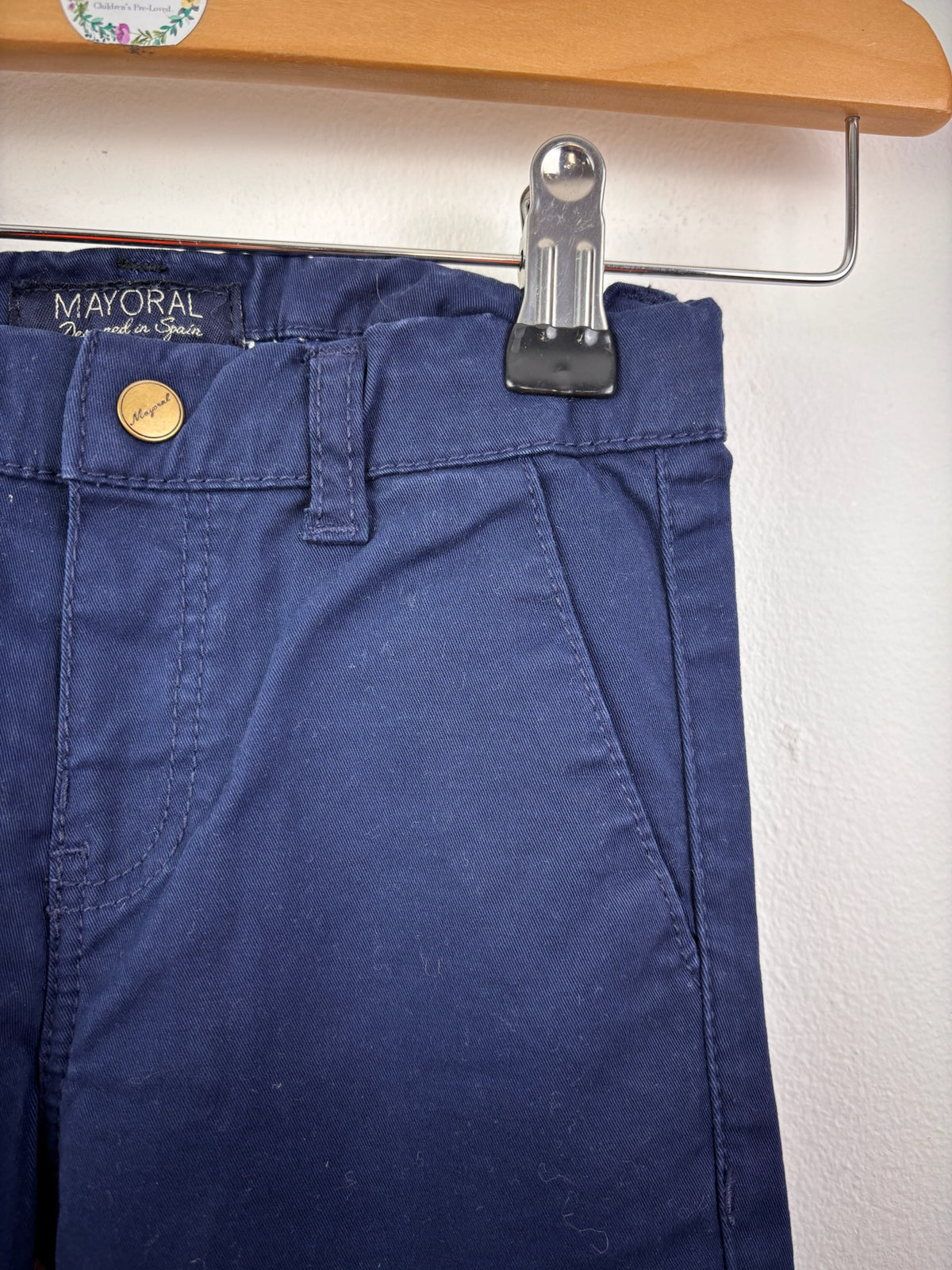 Mayoral Navy Chino Trousers 12-18 Months-Trousers-Second Snuggle Preloved