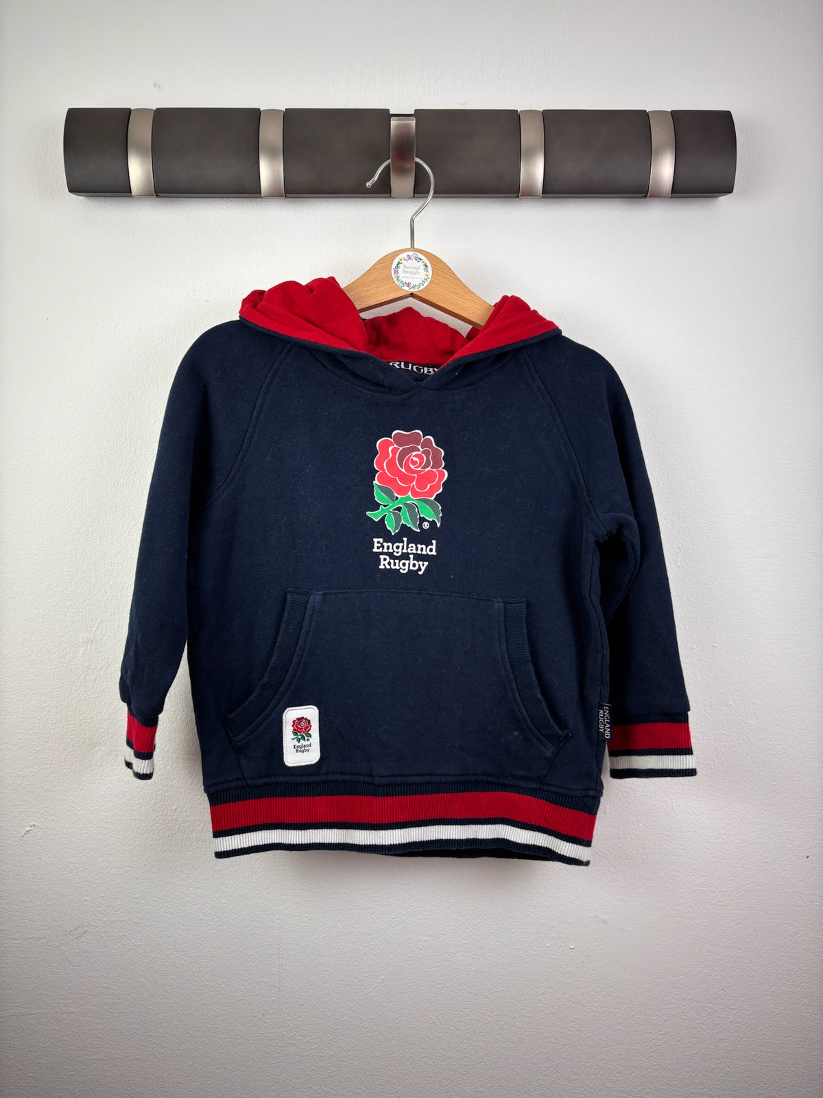 Tu Navy England Rugby Hoodie 18-24 Months-Hoodies-Second Snuggle Preloved