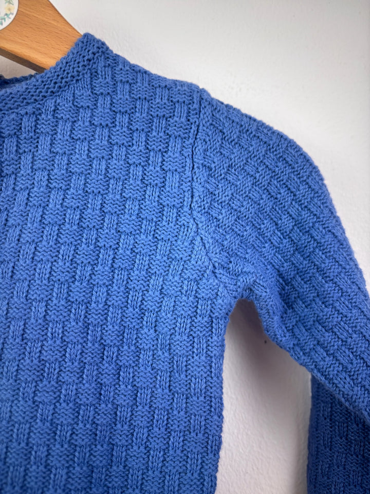 Blue Textured Knit Cardigan 6 Months-Cardigans-Second Snuggle Preloved