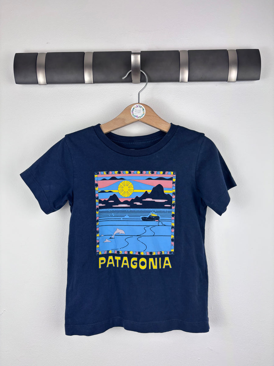 Patagonia Navy Graphic T Shirt 3 Years-Tops-Second Snuggle Preloved