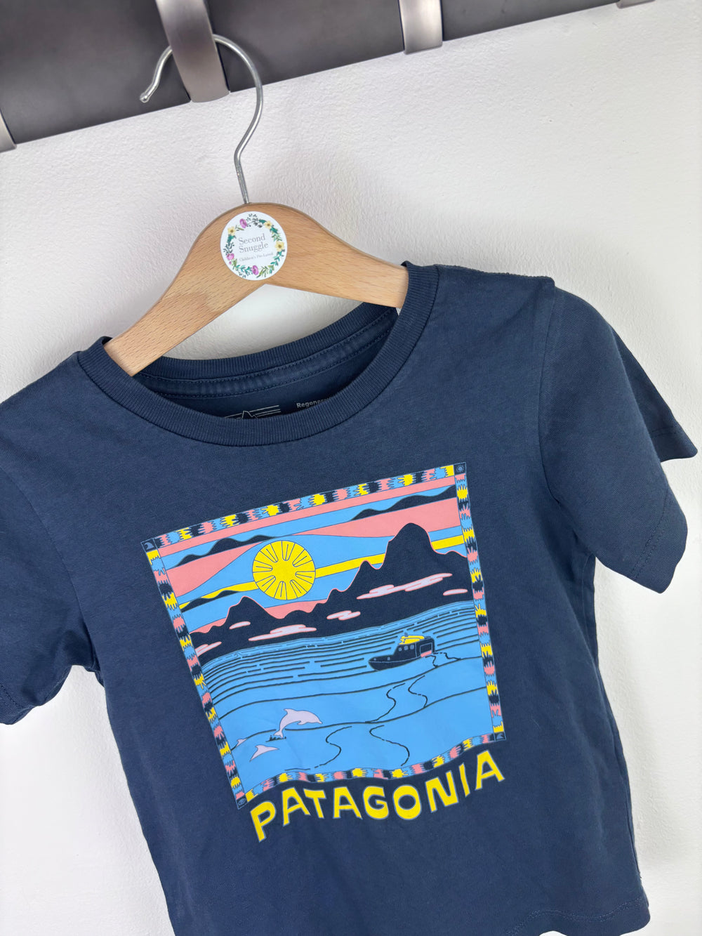 Patagonia Navy Graphic T Shirt 3 Years-Tops-Second Snuggle Preloved