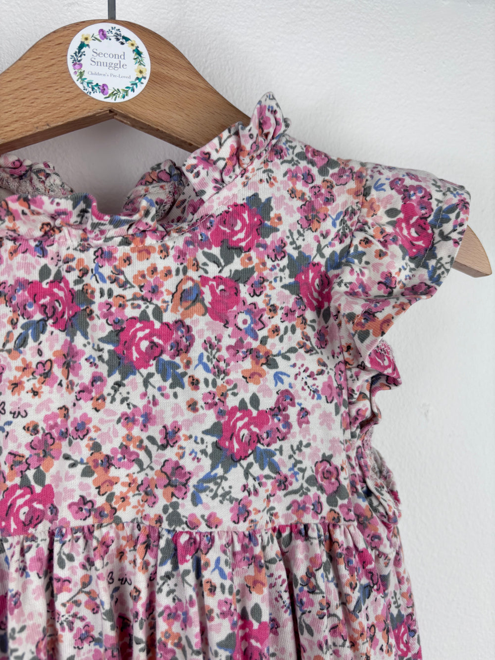 Next Pink Floral Dress 2-3 Years-Dresses-Second Snuggle Preloved