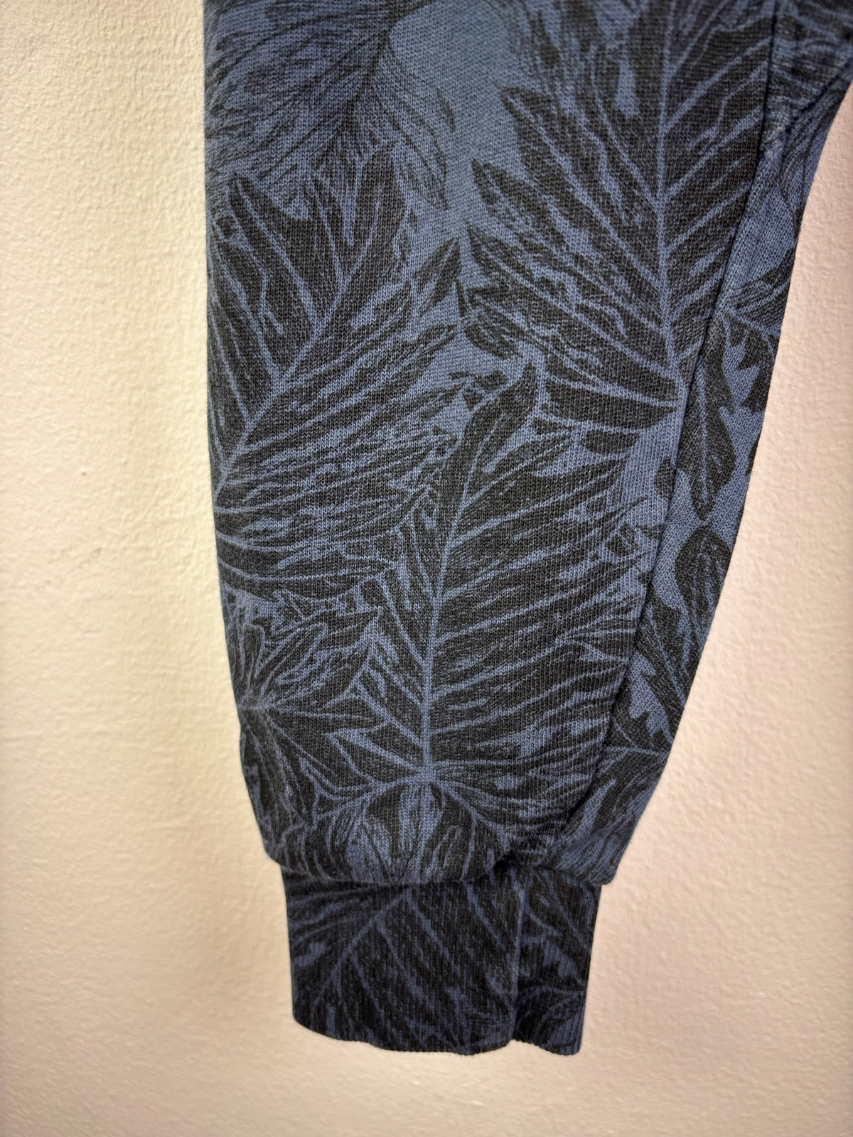 Munster Navy Leaf Print Joggers 5 Years-Trousers-Second Snuggle Preloved