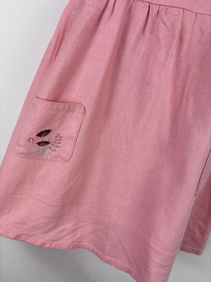 Next Pink Embroidered Pinafore Dress 2-3 Years-Dresses-Second Snuggle Preloved