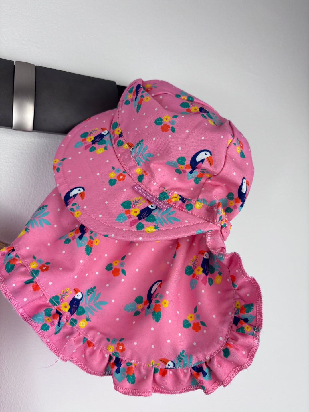JoJo Maman Bébé Pink Swimsuit and Hat Set 3-6 Months-Swimming-Second Snuggle Preloved