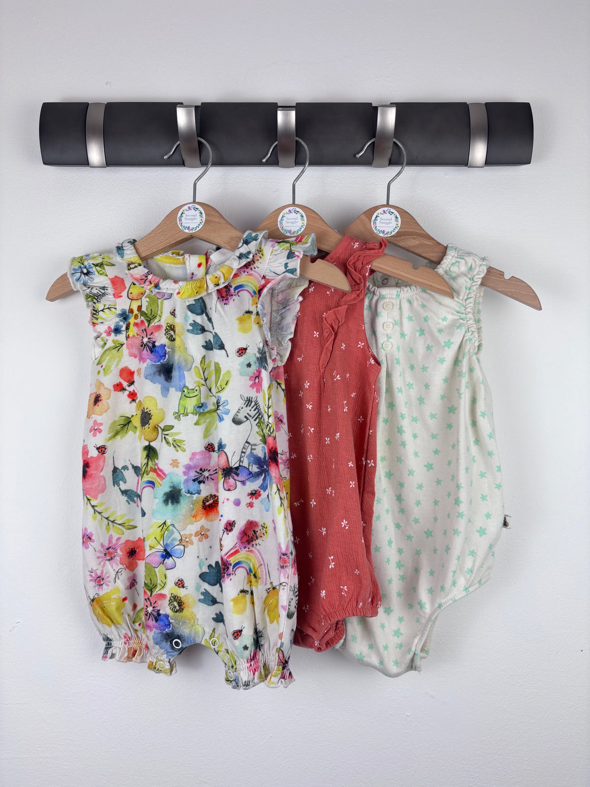 Baby Romper Bundle Assorted Prints 6-9 Months-Rompers-Second Snuggle Preloved