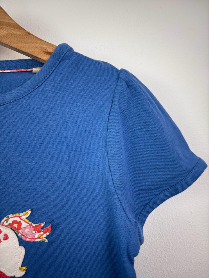 Boden Blue Unicorn Appliqué T-Shirt 6-7 Years-Tops-Second Snuggle Preloved