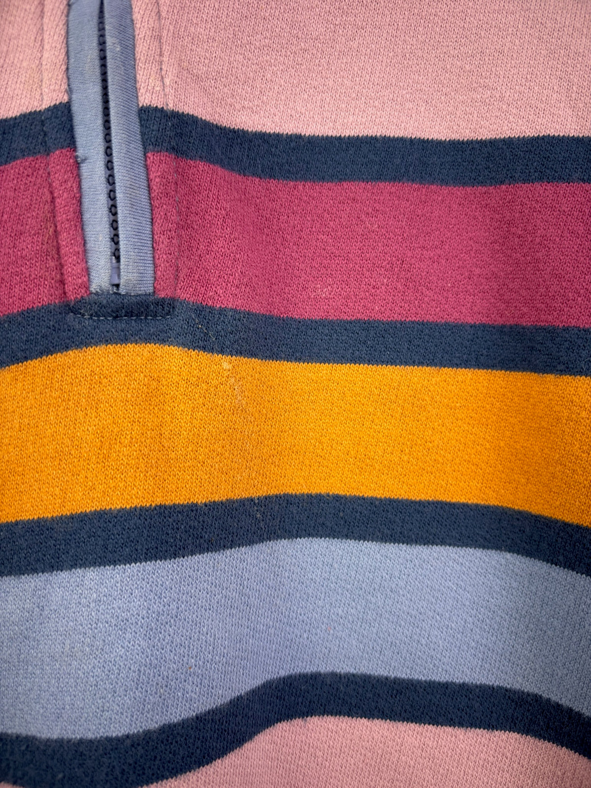 FatFace Multicolour Striped Half Zip Sweatshirt 3-4 Years-Jumpers-Second Snuggle Preloved