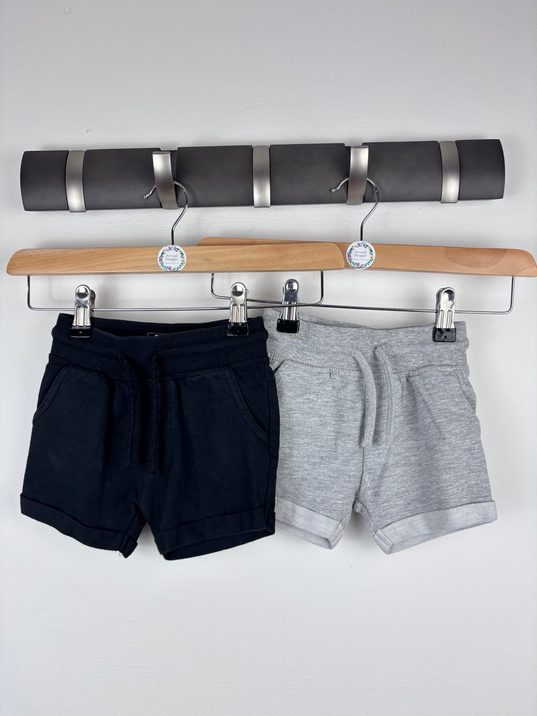 Next Navy and Grey Shorts Set 6-9 Months-Shorts-Second Snuggle Preloved
